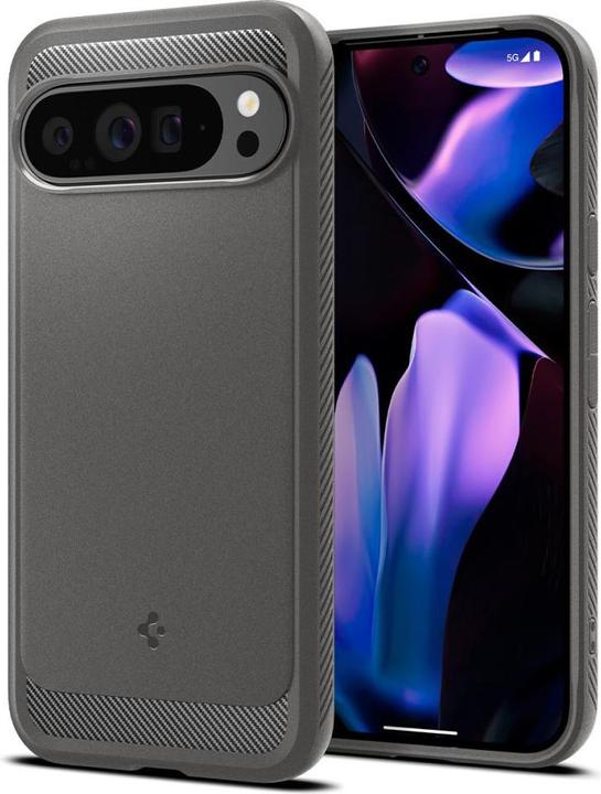 Actual product image Spigen Rugged Armor Case for Google Pixel 9 Pro XL Gray Marble (Google Pixel 9 Pro XL)
