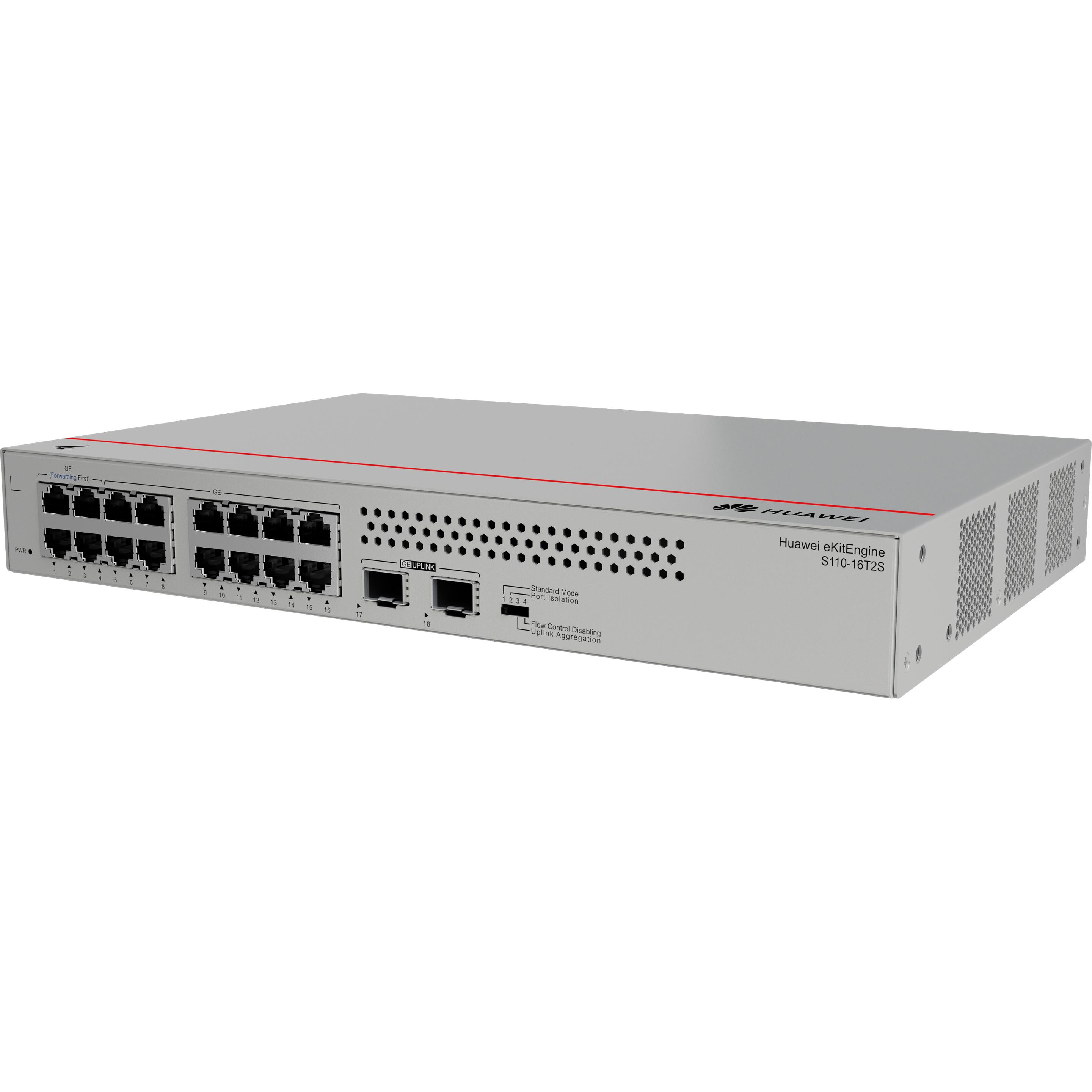 Huawei eKit Engine S110-16T2S - Switch (16 Ports), Netzwerk Switch, Grau