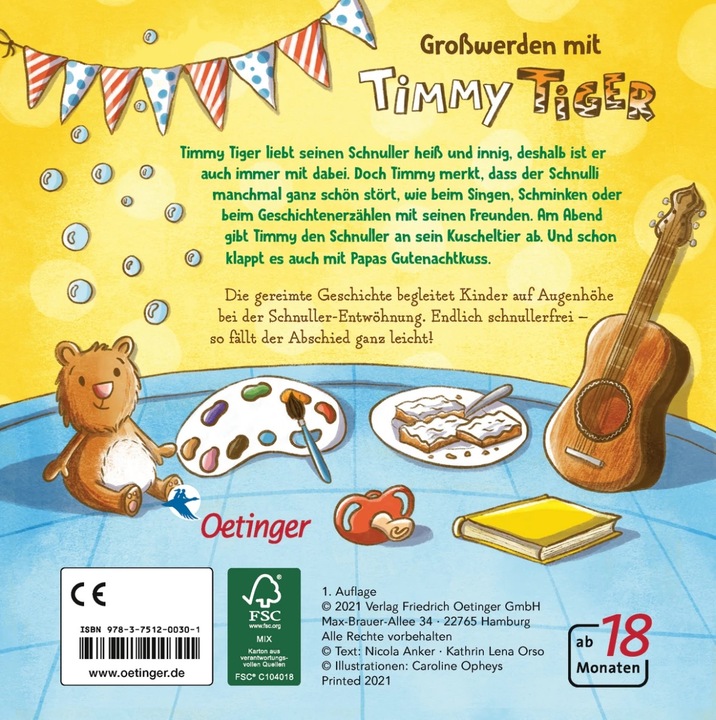 Immagine prodotto Timmy Tiger (Tedesco, Nicola Anchor, Caroline Opheys, Kathrin Lena Orso, 2021)