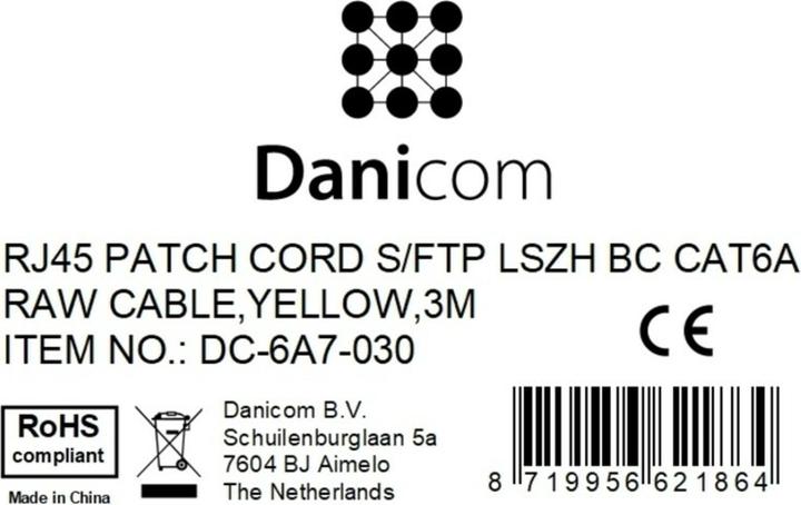 Produktbild Dsit CAT 6a Netzwerkkabel LSOH (S/FTP, CAT6a, 3 m)