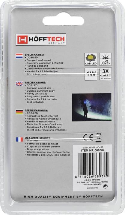 Produktbild ProPlus Taschenlampe 1W COB schwarz (8.50 cm, 55 lm)