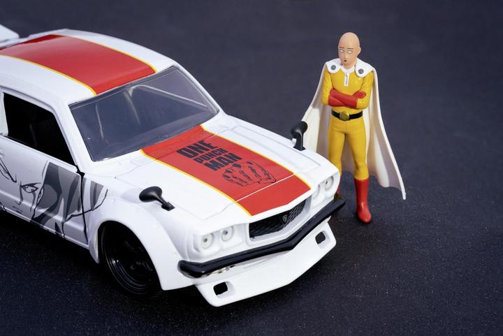 Actual product image Jada One Punch Man 1974 Mazda RX-3 1:24