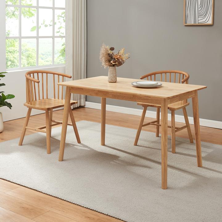 Actual product image En.Casa Esstisch Klijori für 6 Personen 140x70x74 cm Holz Natur