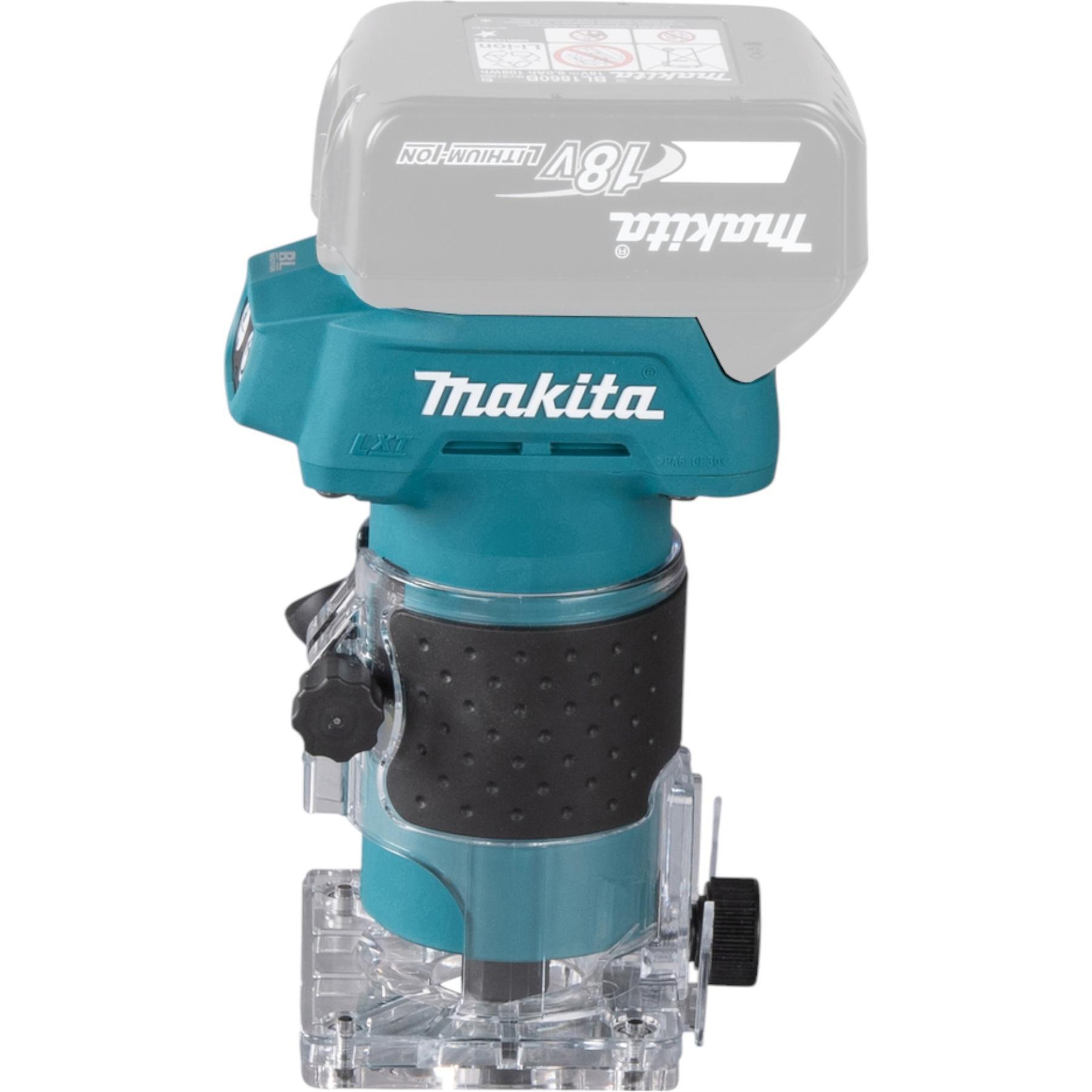 Thumbnail - Makita, Fräse, DRT 52 SG Akku Kantenfräse 18 V 6 mm Brushless + 2x Akku 6,0 Ah + Ladegerät