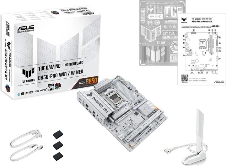 Actual product image ASUS TUF GAMING B850-PRO WIFI7 W NEO (AMD,AM5,DDR5,ATX) (AM5, AMD B850, ATX)