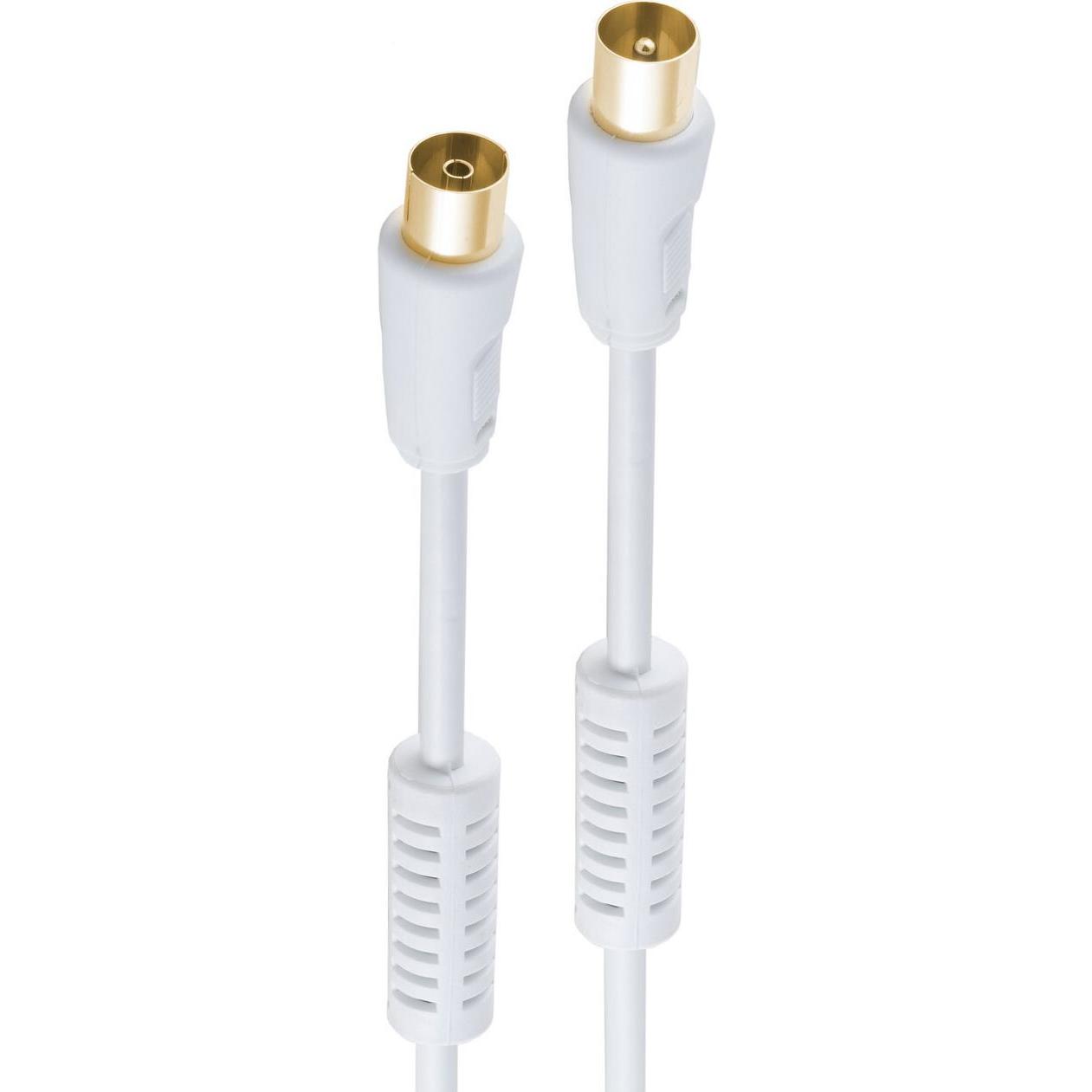Shiverpeaks -BASIC-S- Antennenanschlusskabel, 100% geschirmt, vergoldete Kontakte, Mantelstromfilter, 100 (Antennenkabel...