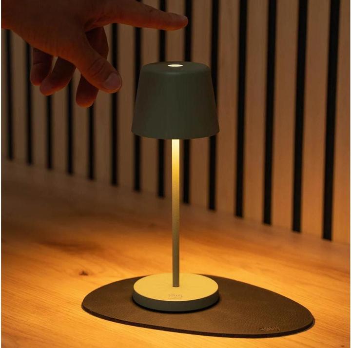 Immagine prodotto Silwy Lampada da tavolo Lampada a calamita Monaco Verde oliva incl. (200 lm)
