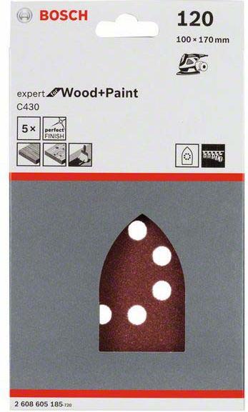 Image du produit Bosch Professional Zubehör Jeu de papier abrasif multiple avec Kle (100, 120)
