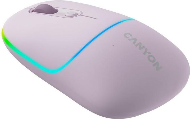Actual product image Canyon MW-22, 2in1 wireless optical mouse Bluetooth / Wireless USB, 800/1200/1600 DPI, 4 print, pink (Wireless)