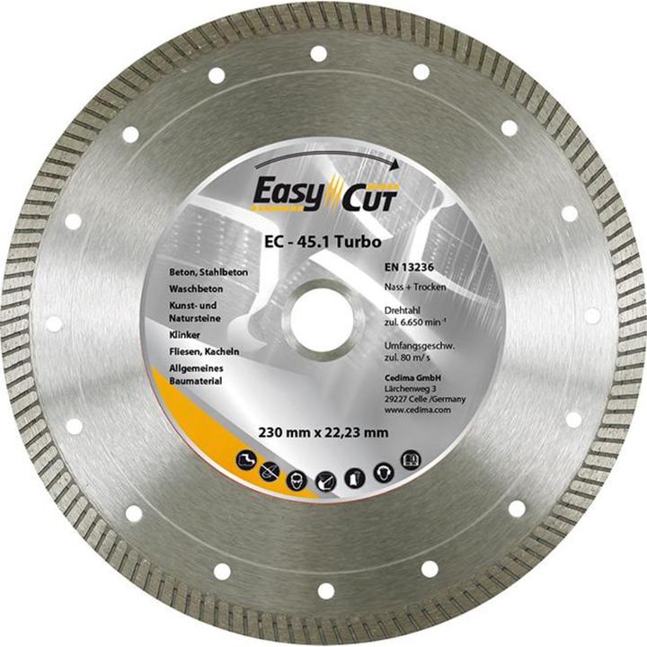 Cedima Diamond cutting disc EC-45.1230x1.8x10x25.4/22.23