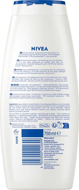 Image du produit NIVEA Pflegebad Creme Soft (750 ml, Bain moussant)