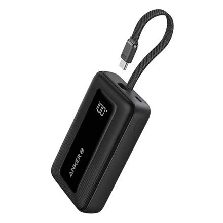 Produktbild Anker Power Bank with Built-In USB-C Cable | A1688H11 | 10000 mAh | Black (10000 mAh, 15 W, 37 Wh)