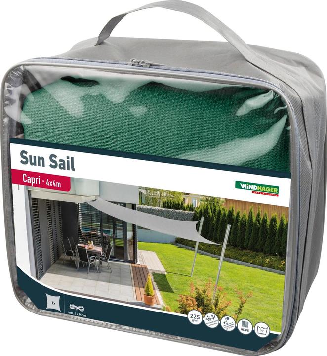 Immagine prodotto Windhager Tenda da sole 400 cm, quadrata, verde (4 x 4 m)