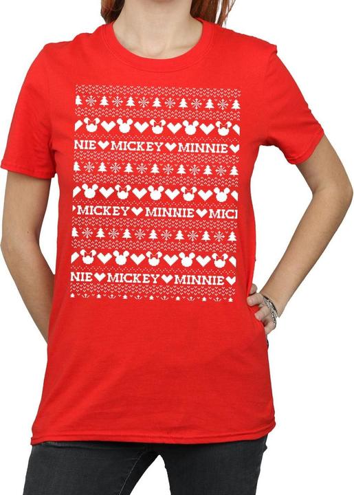 Produktbild Disney Mickey And Minnie Christmas Fair Isle TShirt (S)