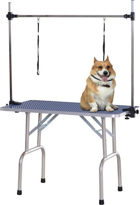 Actual product image Swisshandel24 Grooming table Trimming table Shearing table with lower basket for dogs height-adjustable foldable (Dog)