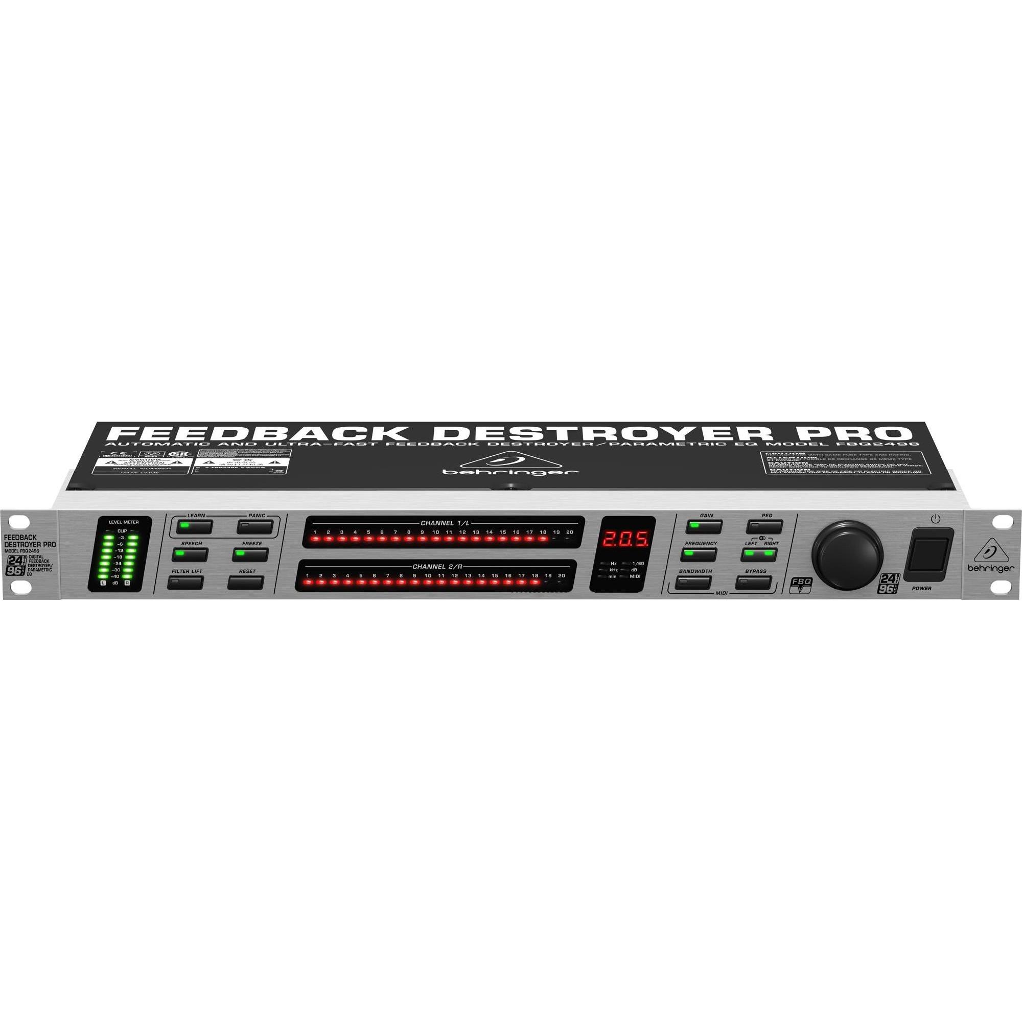 Behringer Feedback Destroyer Pro Fbq2496, Effektgerät, Schwarz, Silber