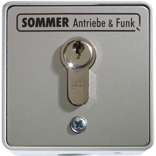 Thumbnail - Sommer Torantriebe SOM 5008 Schlüsseltaster Aufputz 2 Kontakte mit Zylinder, Elektronikzubehör + Gehäuse