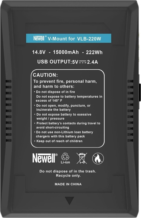 Actual product image Newell VLB-220W TES V-Mount Baterija (Rechargeable battery)