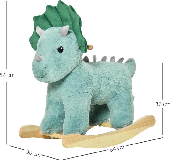 Image du produit Homcom Jouet à bascule, Triceratops, Baleine