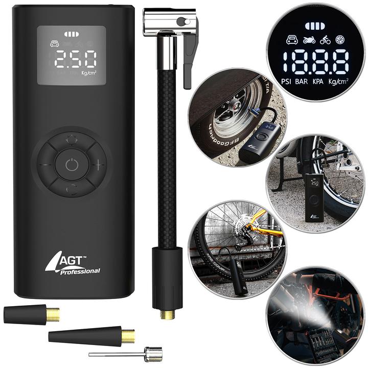 Produktbild AGT Professional Ultrakompakte Akku-Kompressor-Luftpumpe