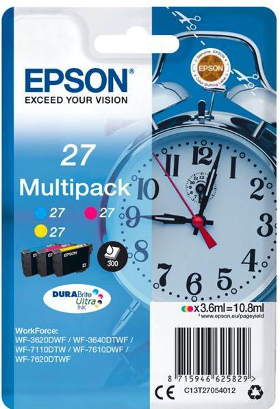 Actual product image Epson 27 Multipack DuraBrite Ultra (M, C, Y)