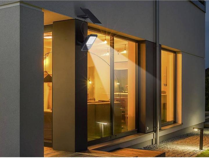 Actual product image Sygonix SY-6313012 Solar-Wandstrahler 10 W Warmweiss Schwarz (900 lm, IP44)