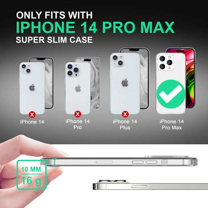 Produktbild Nalia Klare Transparente Hybrid Hülle (Apple iPhone 14 Pro Max)