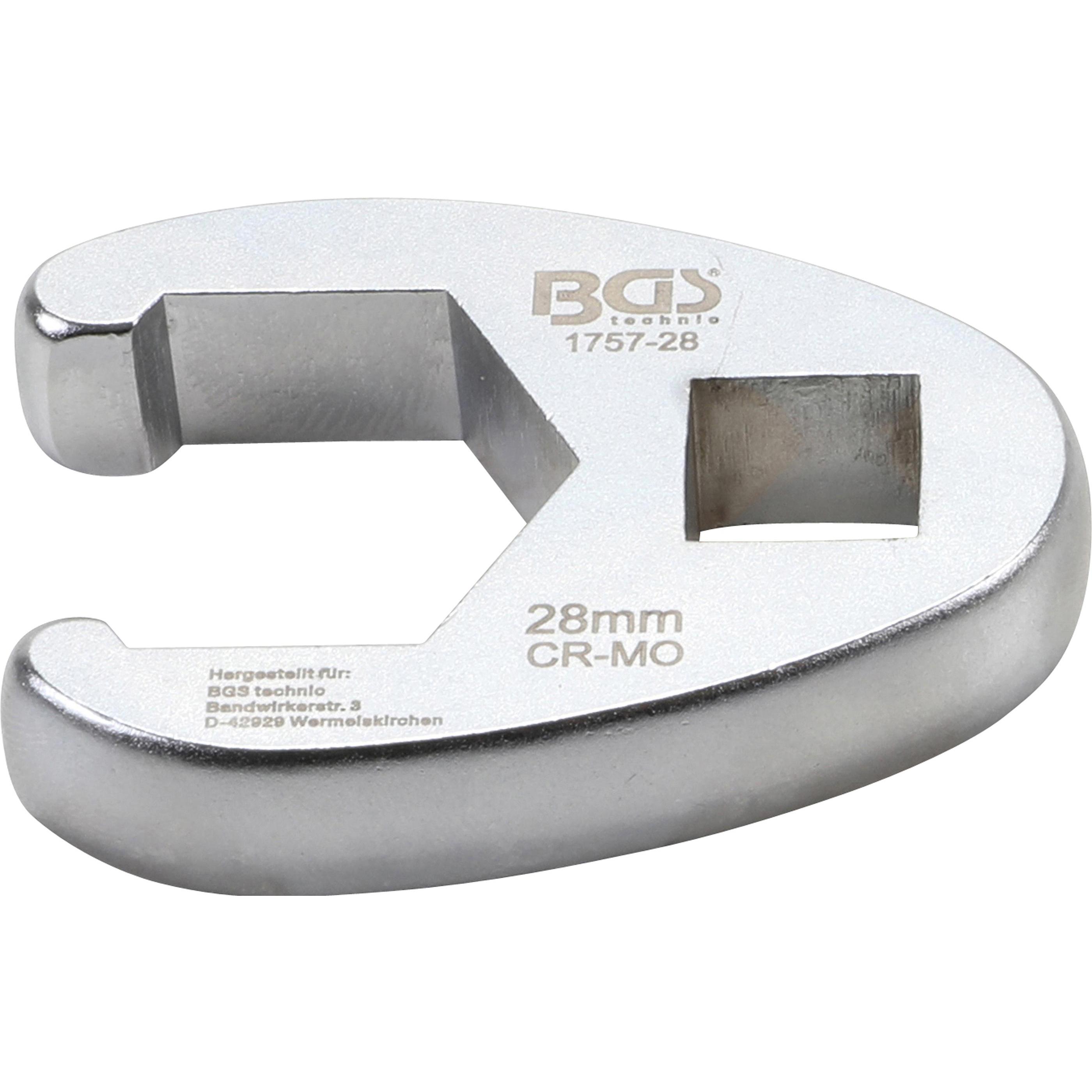 BGS, Steckschlüssel + Stecknuss, Hahnenfussschlüssel Antrieb Innenvierkant 12,5 mm (1/2") SW 28 mm (28 mm)