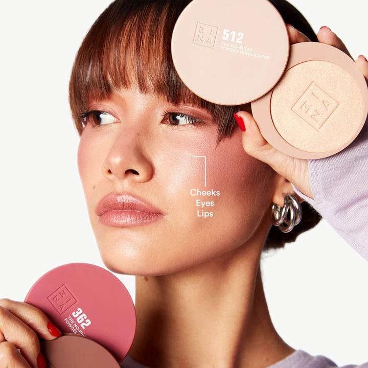 Actual product image 3INA The No-Rules Powder (mother-of-pearl gold)