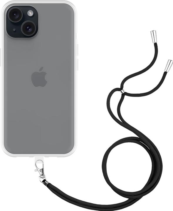 Produktbild Cazy Handykette Hülle Kompatibel mit iPhone 15 - Silikon Handyhülle mit Band Necklace Hülle - Transparant