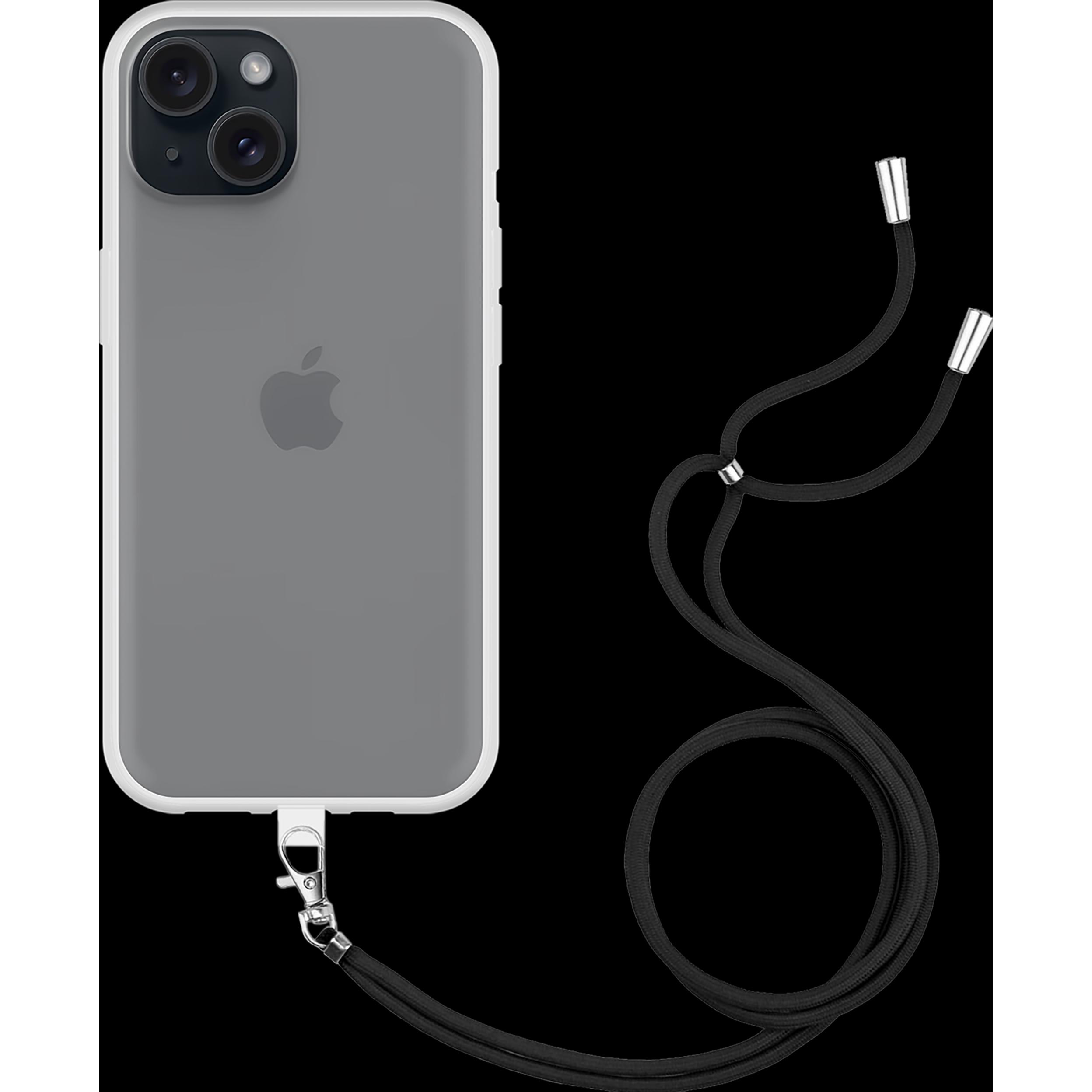 Thumbnail - Cazy Handykette Hülle Kompatibel mit iPhone 15 - Silikon Handyhülle mit Band Necklace Hülle - Transparant, Handykette, T...