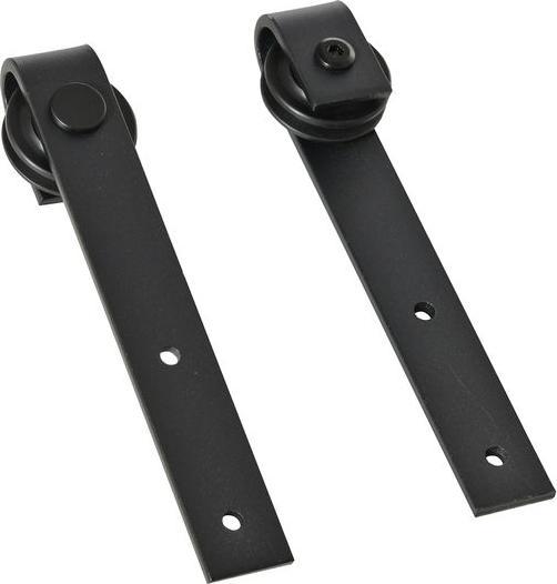 Image du produit Swisshandel24 Système de porte coulissante Rail de porte coulissante pour portes doubles en bois Accessoires
