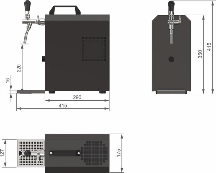 Produktbild Ich-zapfe Untertheken Komplett Set - Bierzapfanlage Jet 30K
