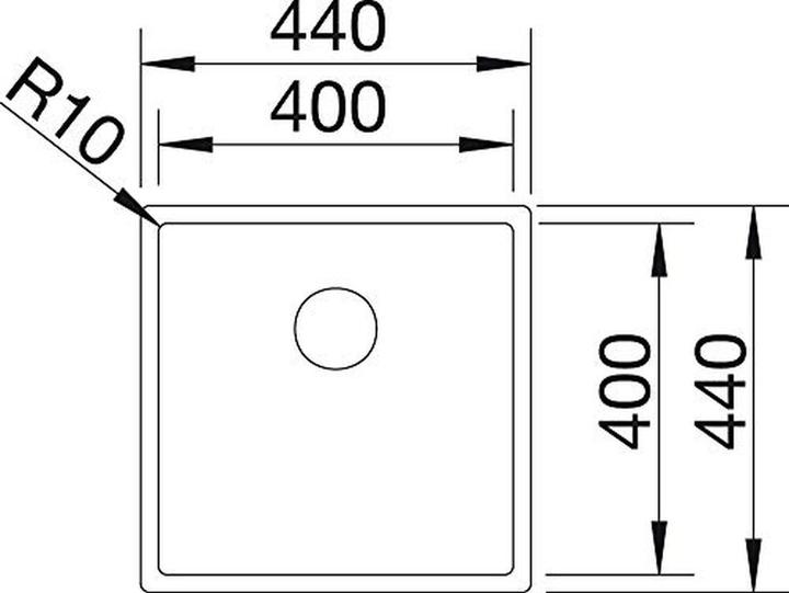 Produktbild Blanco Claron 400-U (Unterbauspüle, 44 cm, 44 cm)