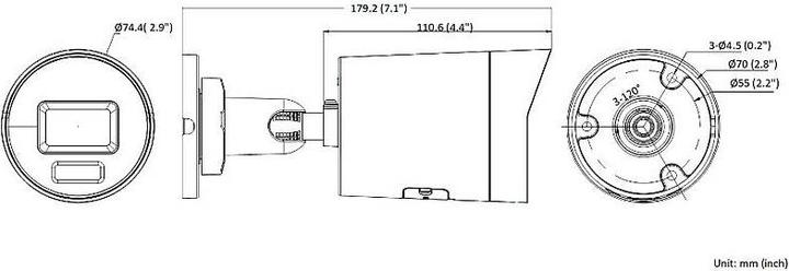Actual product image Hikvision DS-2CD2086G2H-IU(2.8mm)(eF) Bullet 8MP Easy IP 4.0 (3840 x 2160 pixels)