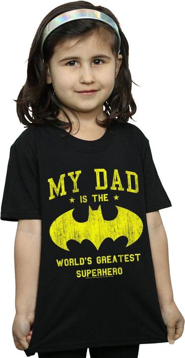 Immagine prodotto Batman My Dad Is A Superhero Maglietta Ragazze (128)