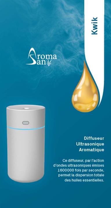 Actual product image AromaSan Nebuliser Ultrasonic KWIK grey carton