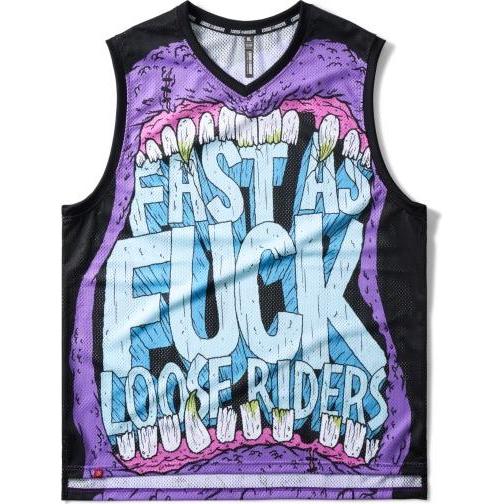 Loose Riders, Unisex, Maglia ciclismo, Fast As F* Tank (XXS), Multicolore, XXS