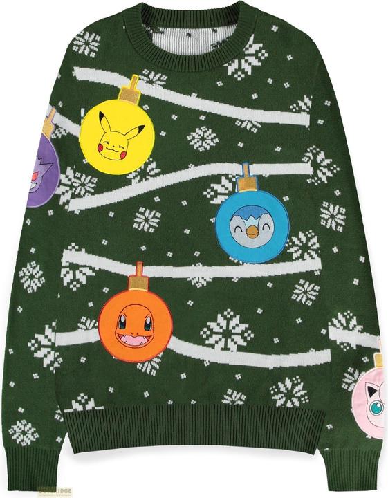 Immagine prodotto Difuzed Pokémon - Maglia natalizia con palline di Natale - M (M)