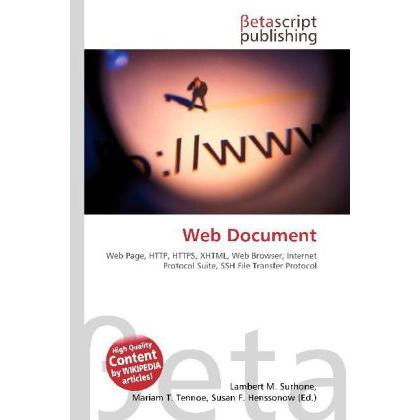 Web Document, Fachbücher von Lambert M. Surhone, Miriam T. Timpledon, Susan F. Marseken