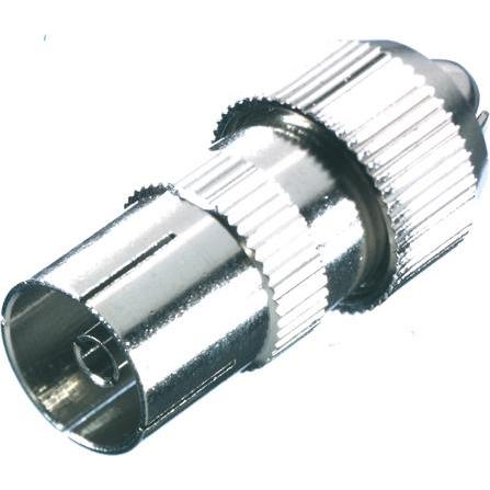 Thumbnail - Vivanco Antennen Koaxialbuchse, Elektronikkabel + Stecker, Silber