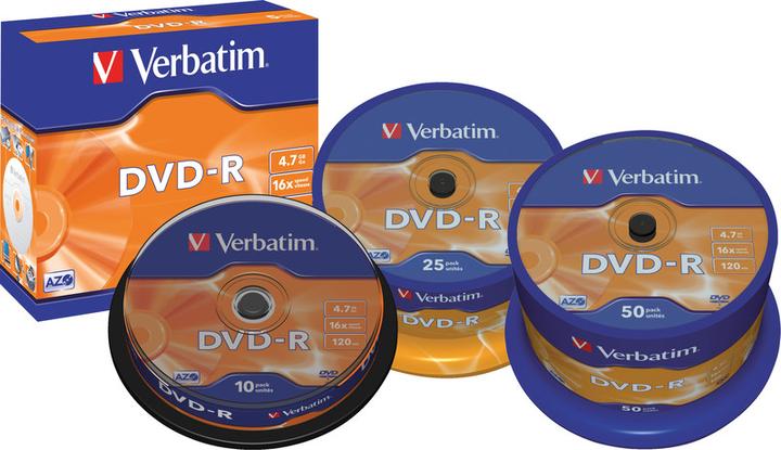Produktbild Verbatim DVD-R, 4.7GB, 16x, 5er Pack (5 x)