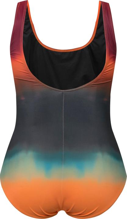 Immagine prodotto Ulla Popken Costume da bagno senza coppe con righe in stile batik e scollo rotondo (58)