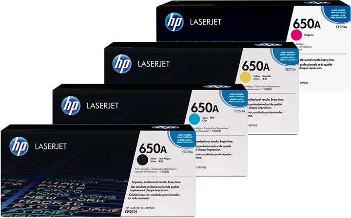 Produktbild HP Original CE270A / 650A SET Multipack / Set mit allen vier Farben (M, C, Y, BK)