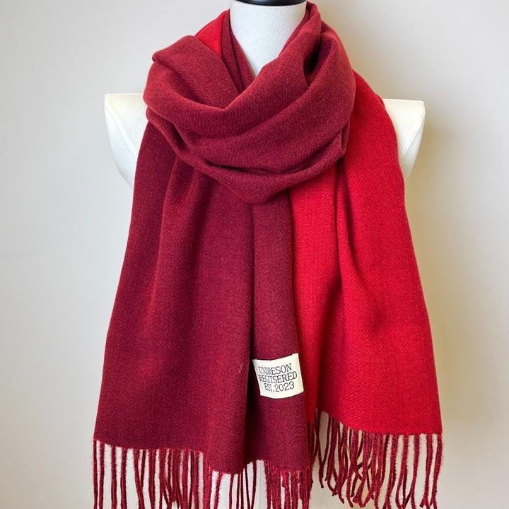 Immagine prodotto Only-Bags.Store Sciarpa bifacciale a due colori Basic Basic Imitazione Cashmere Sciarpa con nappe Autunno Inverno