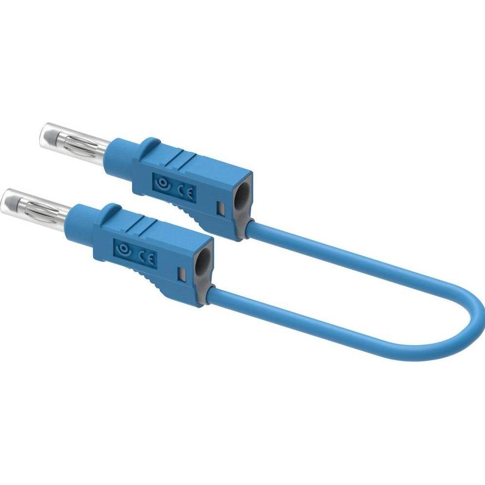 Electro PJP, Linea di misura, 2211/600V-CD1-50BL Messleitung Bananenstecker 50 cm Blau 1 St.