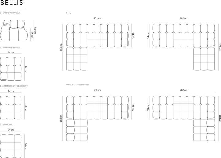 Produktbild Micadoni Bellis (Modular Sofa, 4-Sitzer)
