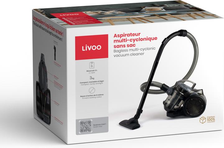 Actual product image Livoo Bagless multi-cyclonic vacuum cleaner
