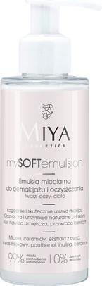 Actual product image Miya Cosmetics Miya Mysoftemulsion Micellar Emulsion For Make-Up Removal And Cleansing 140Ml (Facial cleansing wipes, 140 ml)