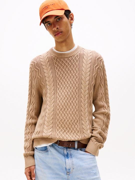 Produktbild Tommy Jeans Tjm Slm Badge Cable Knit Sweater (M)